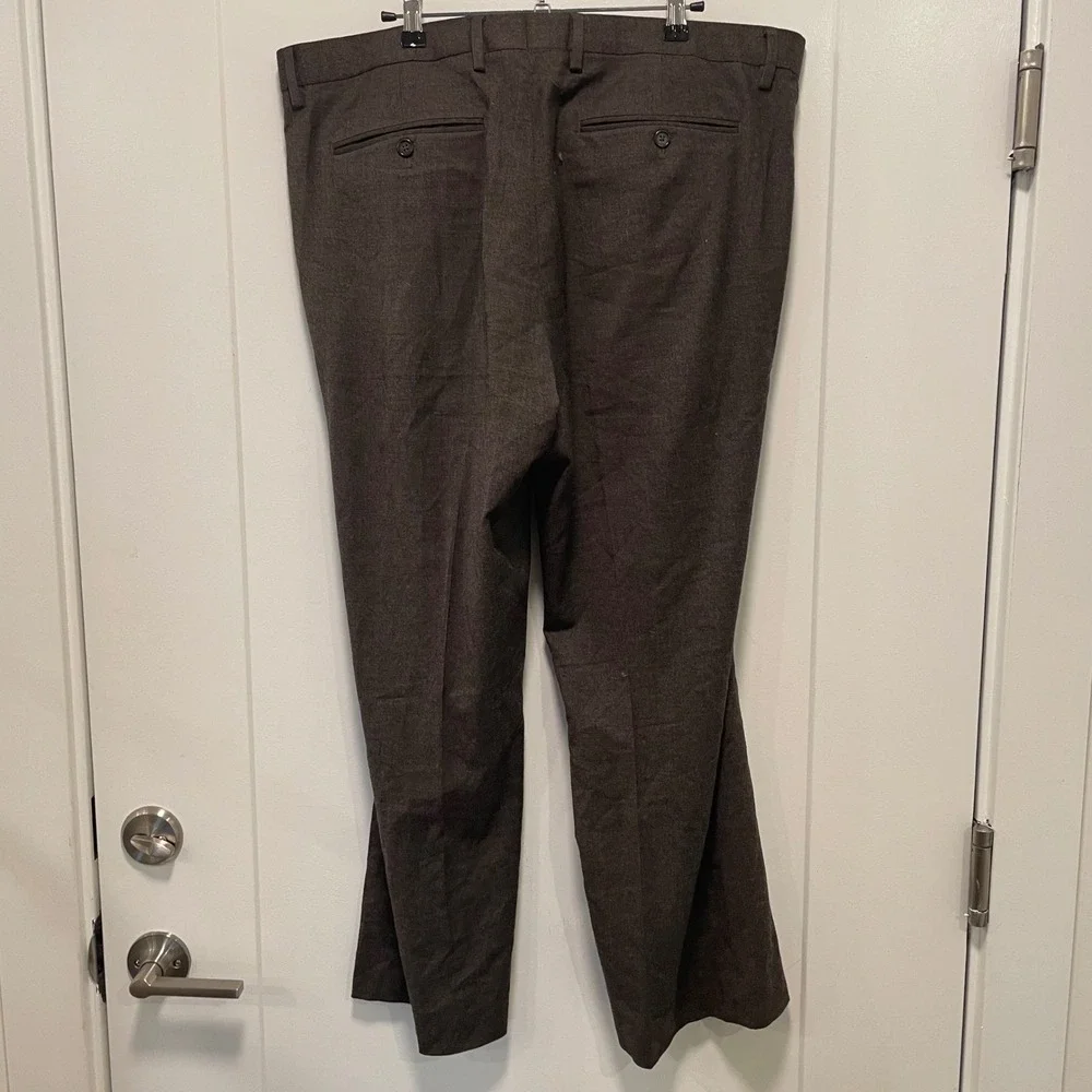 Banana Republic Mens 38x32 Tailored Slim Fit Dress Pants Dark Brown Textured